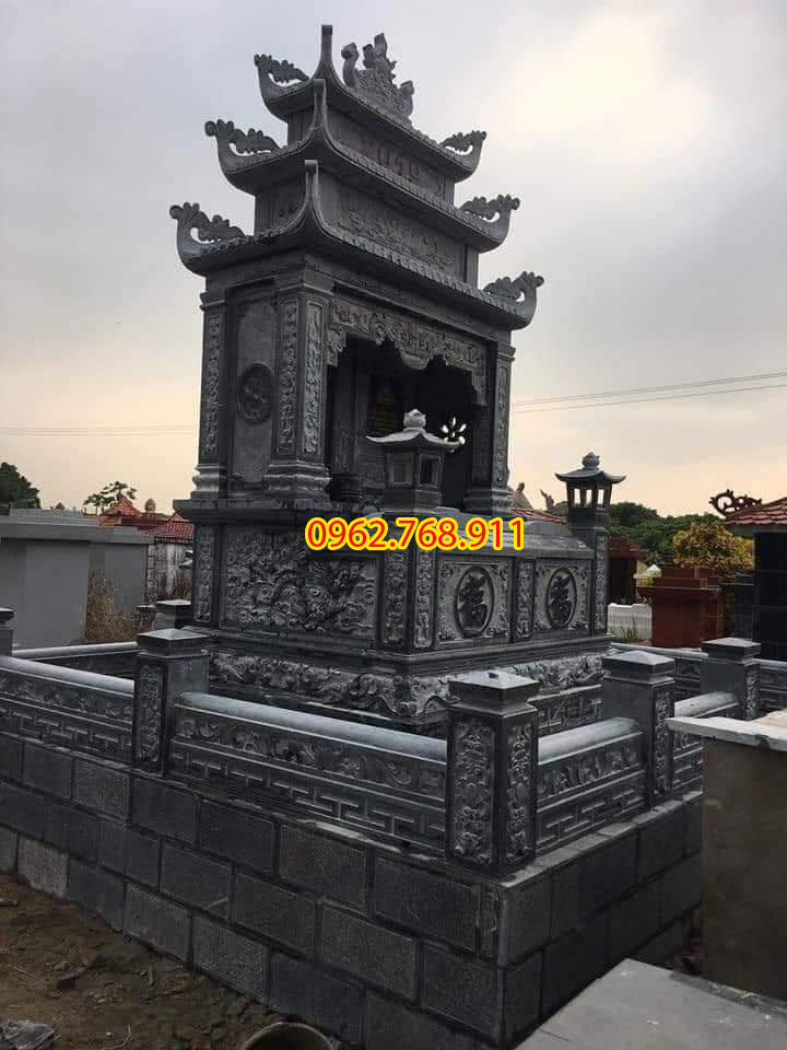 Mẫu mộ đôi 3 mái, trạm khặc sắc nét